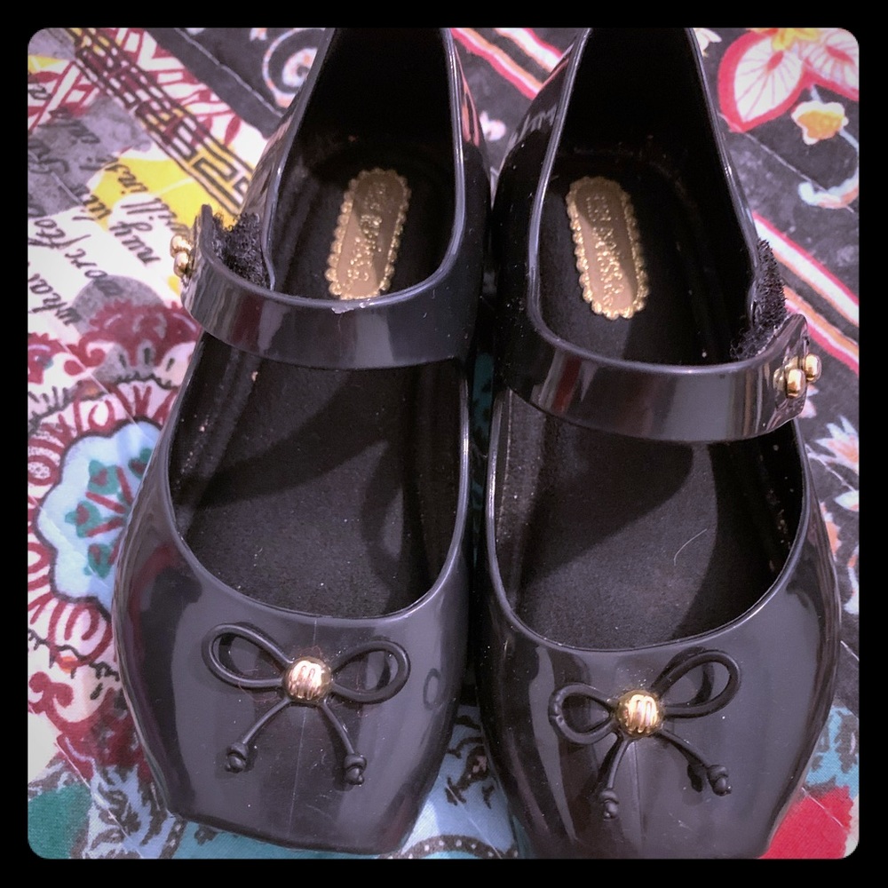 Mini Melissa black ballerina shoes